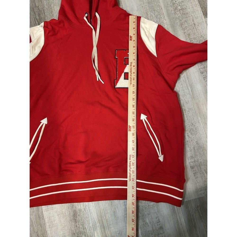 Bound by Soul Varsity Shooter Men's Red Size L Letterman Hoodie Sweatshirt NWOT - Picture 8 of 8